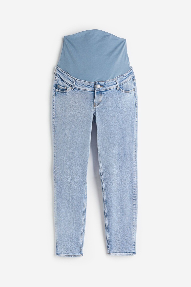 

МАМА Узкие джинсы до щиколотки H&M для беременных, светло-синий