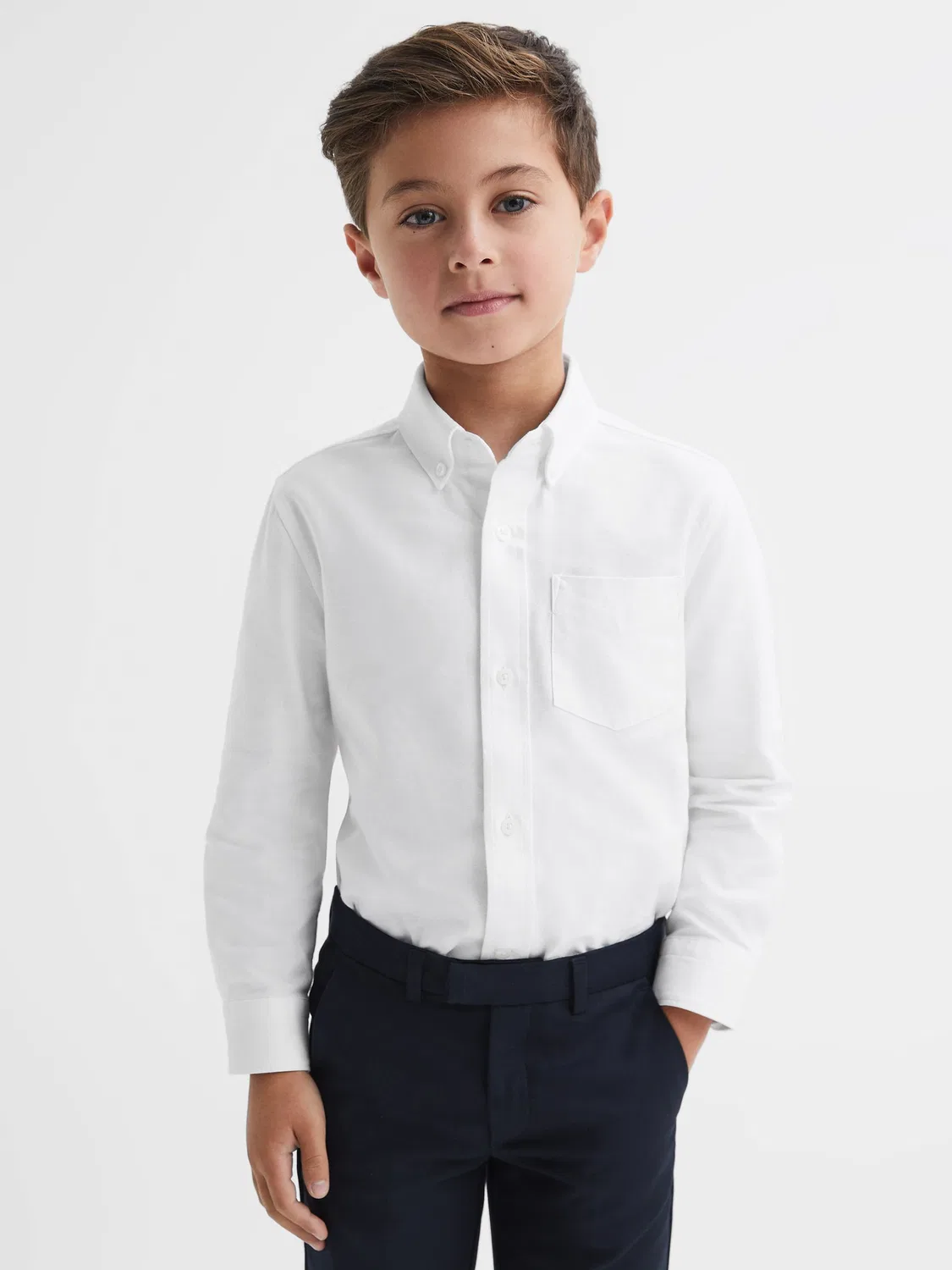 Рубашка оксфордская Greenwich Reiss, белая