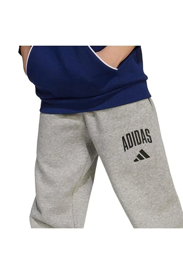 Детские спортивные штаны для девочек прямого кроя Adidas, Gray — фото 4