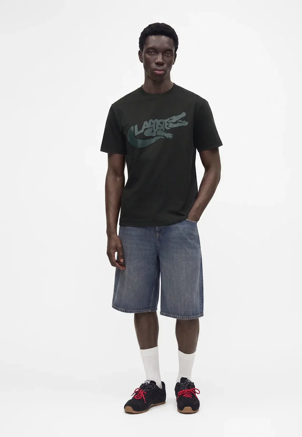 Футболка с принтом Lacoste, Black — фото 2
