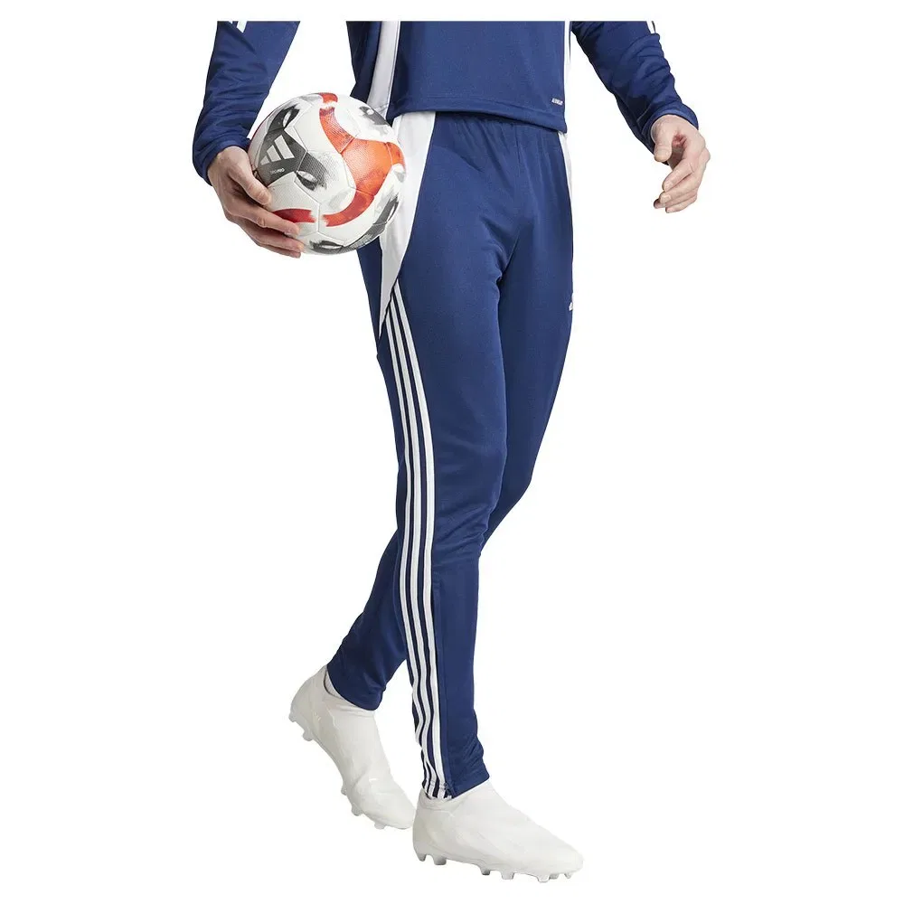 Женские спортивные штаны с флисом Adidas Tiro24, Blue — фото 4