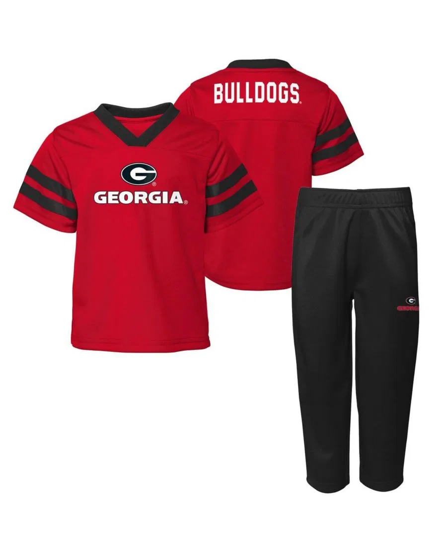 Комплект из топа и брюк Red Zone Georgia Bulldogs Outerstuff, Red Black