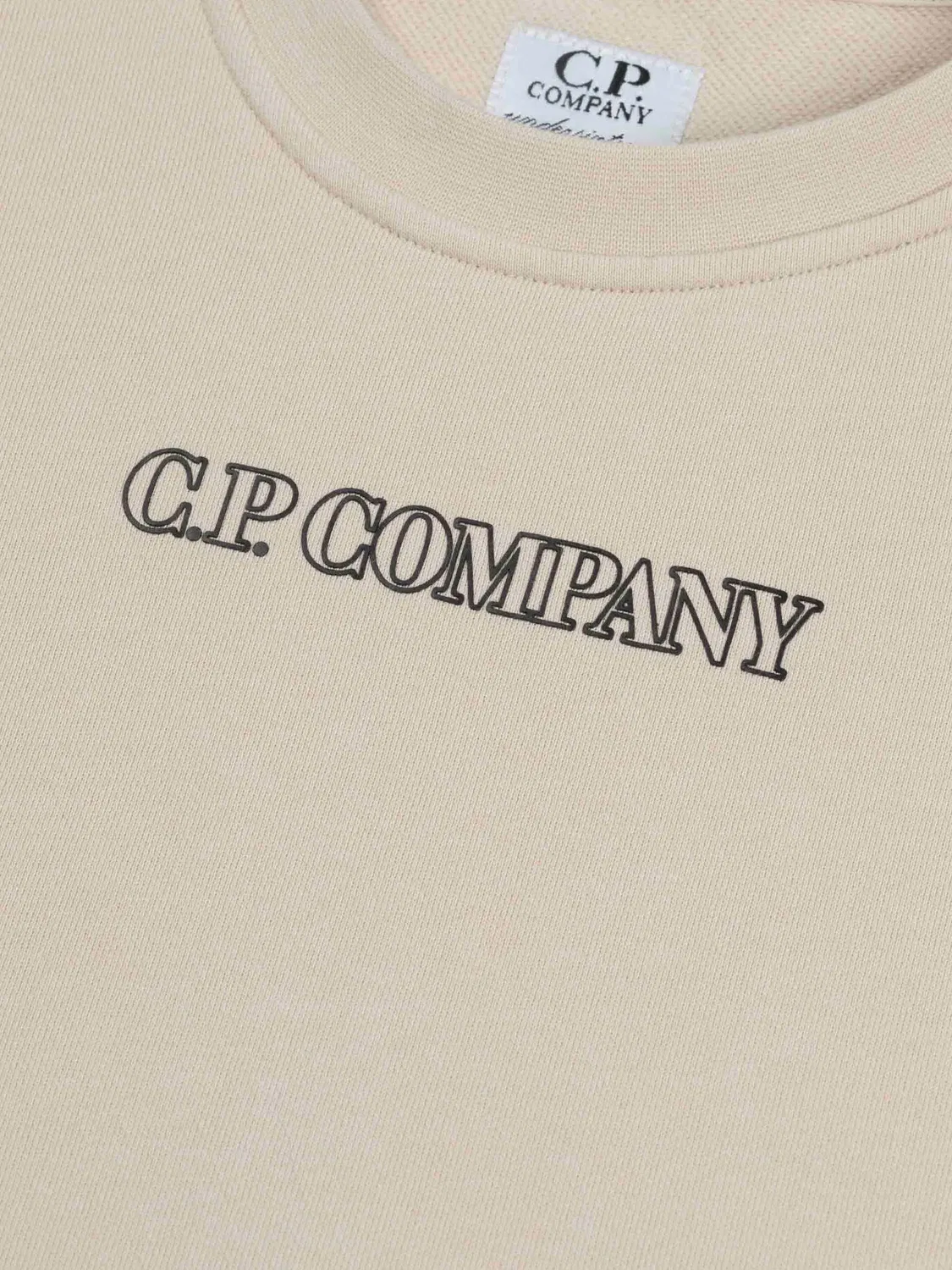 Свитшот с принтом логотипа бежевый C.P. Company, нейтральные — фото 2