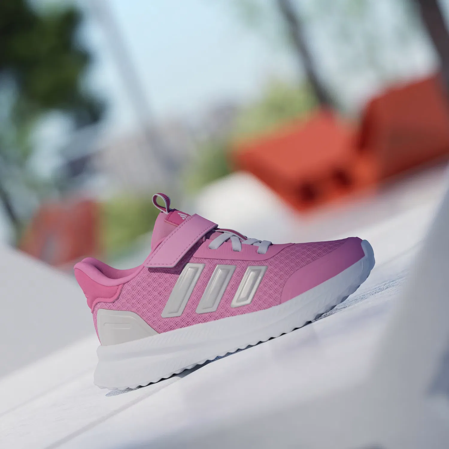 Детские кроссовки дышащие X_PLRPATH Adidas Sportswear, Zero Metalic/St Tropic Bloom/Pink Fusion — фото 3