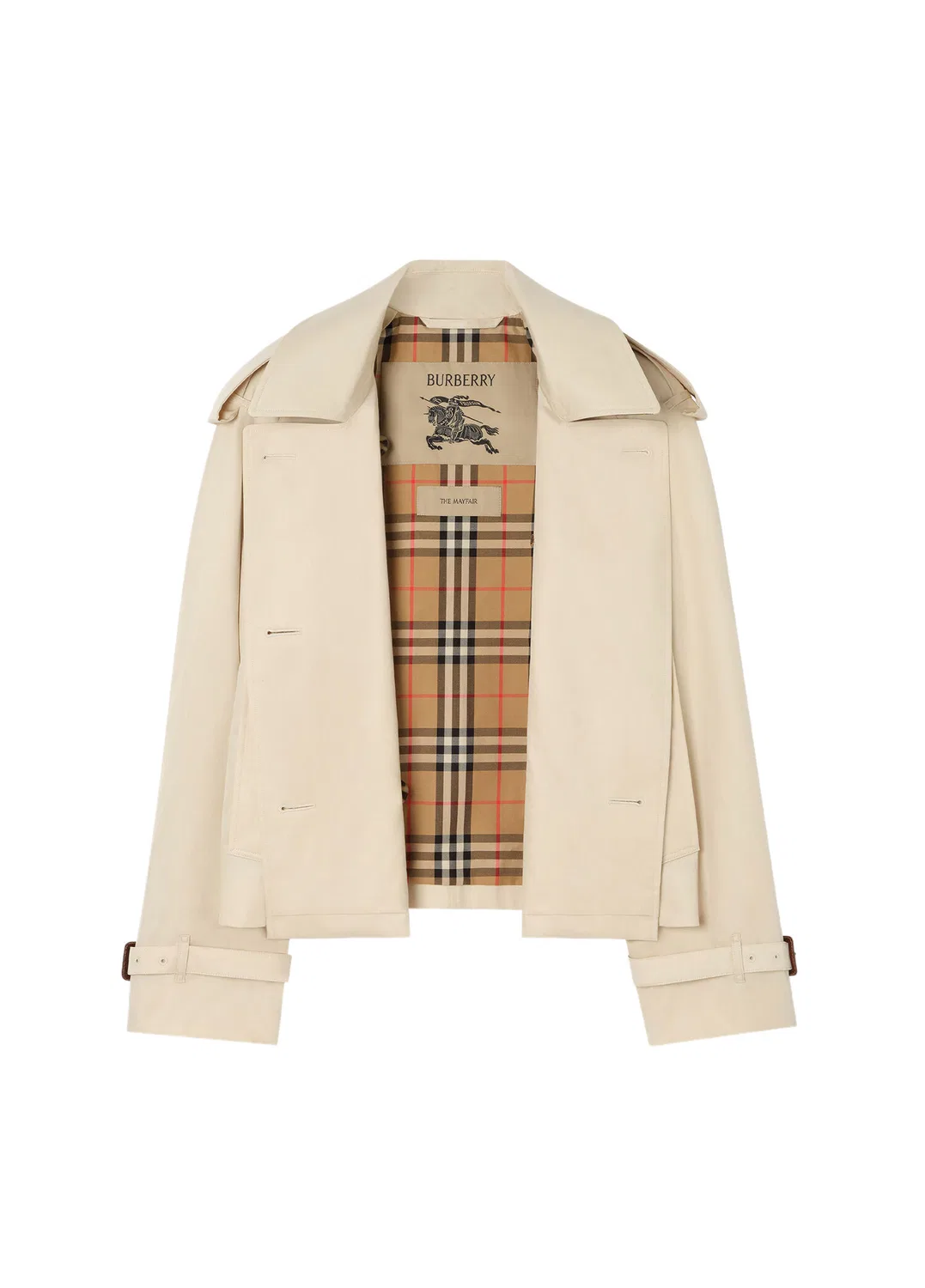 Тренч Burberry Tropical Mayfair, укороченный, бежевый — фото 2