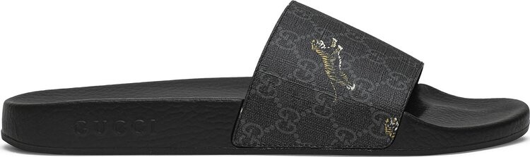 

Сандалии Gucci GG Supreme Slide Tiger, черный