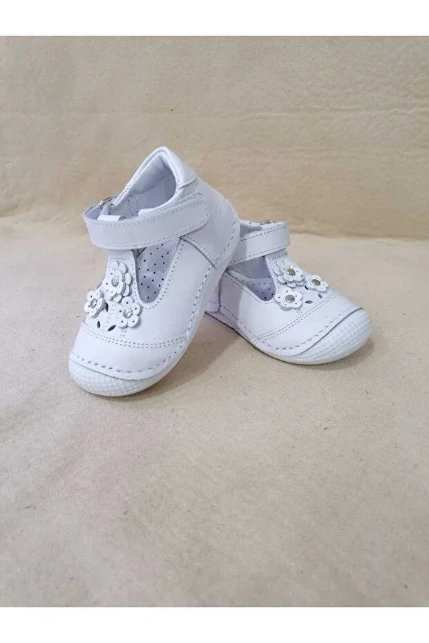 Детская обувь для новорожденных с ортопедической стелькой Özgür Kids, White — фото 4