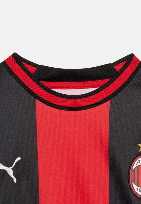 Футболка футбольная с влагоотведением AC Milan Home Replica Puma, Black/Red, черный/красный — фото 4