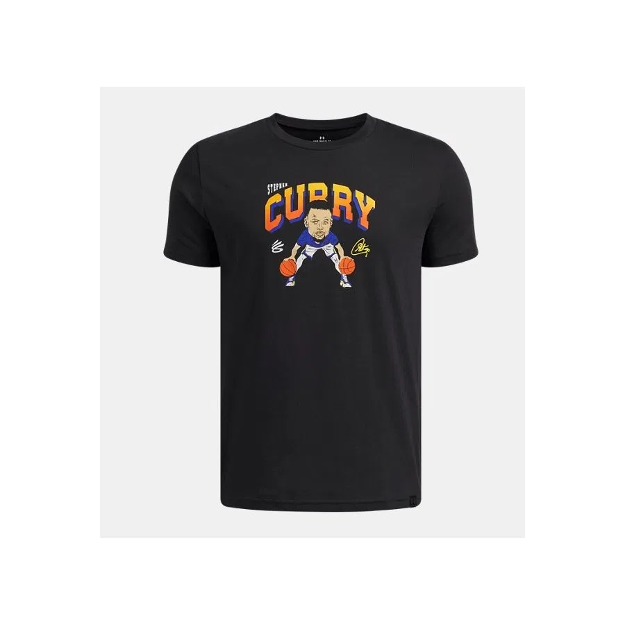 Детская футболка с принтом Curry Animated Under Armour, Черный