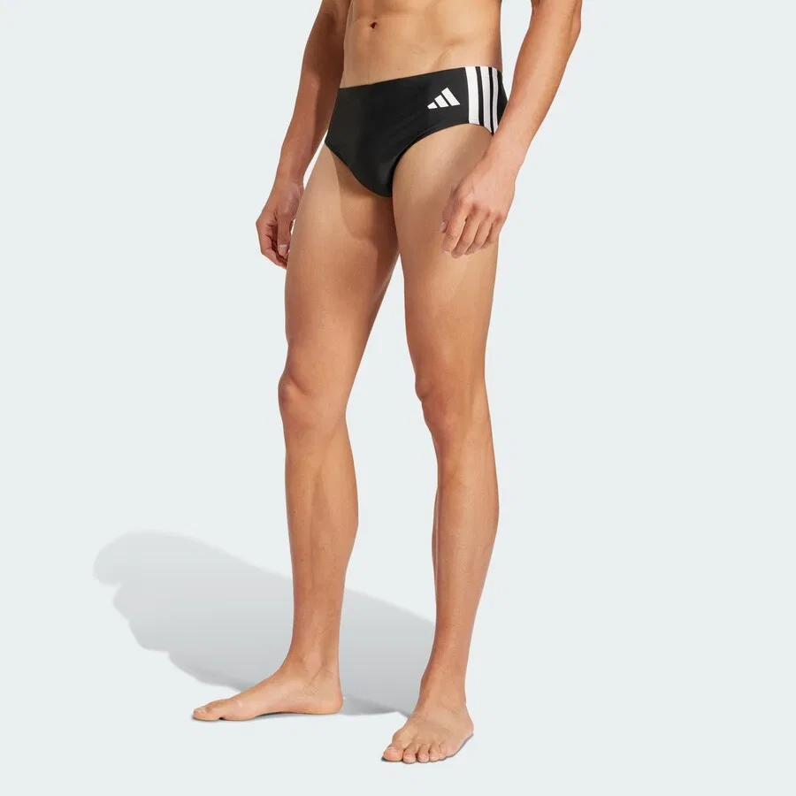 Плавки ADIDAS PERFORMANCE Athletic Swim Trunks '3-Stripes Swim Trunks' черного цвета — фото 2