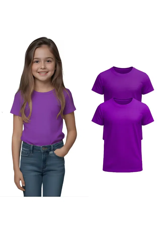 Комплект футболок с коротким рукавом для девочек Printshop4Me, фиолетовый