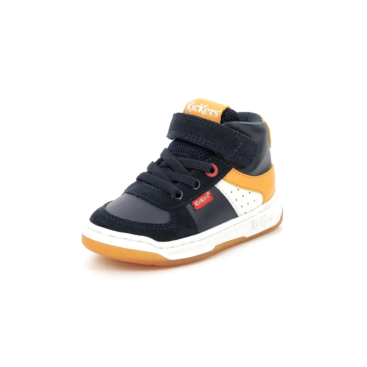 Детские кроссовки для мальчиков с текстурой Kickalien Kickers, Navy Bianco Arancione