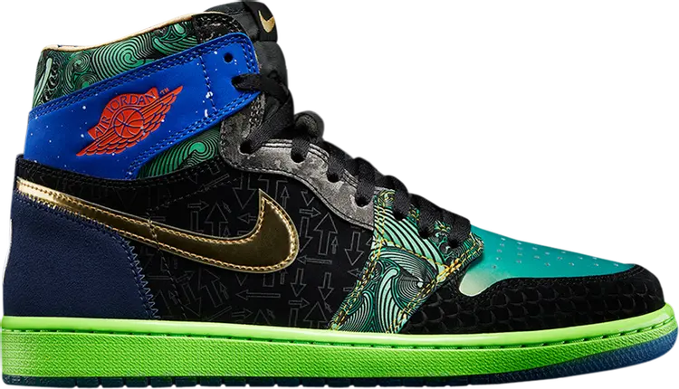 

Кроссовки Air Jordan 1 High What The Doernbecher, разноцветный