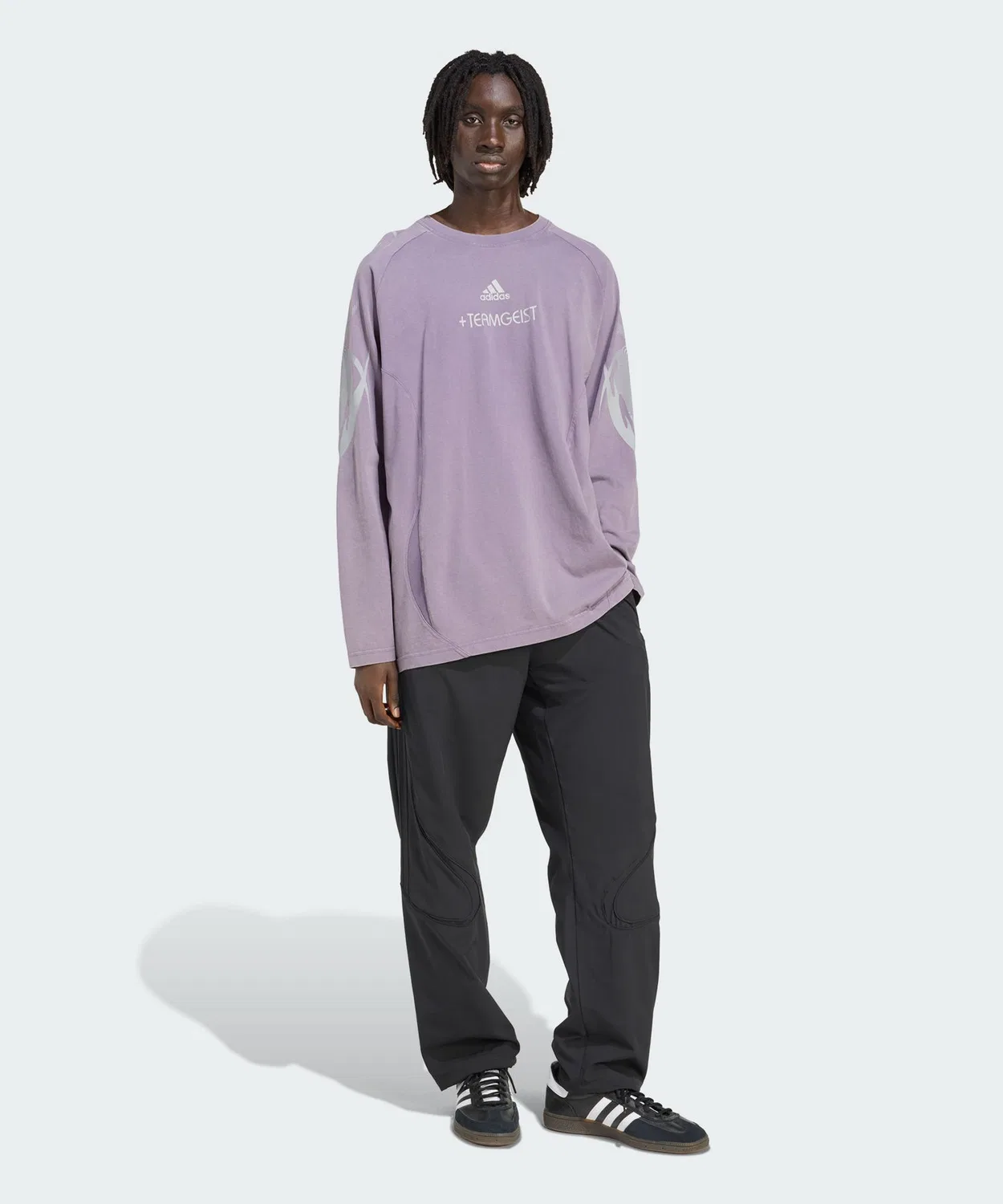 Мужская футболка с длинным рукавомTeamgeist Adilenium Adidas, Violet — фото 3
