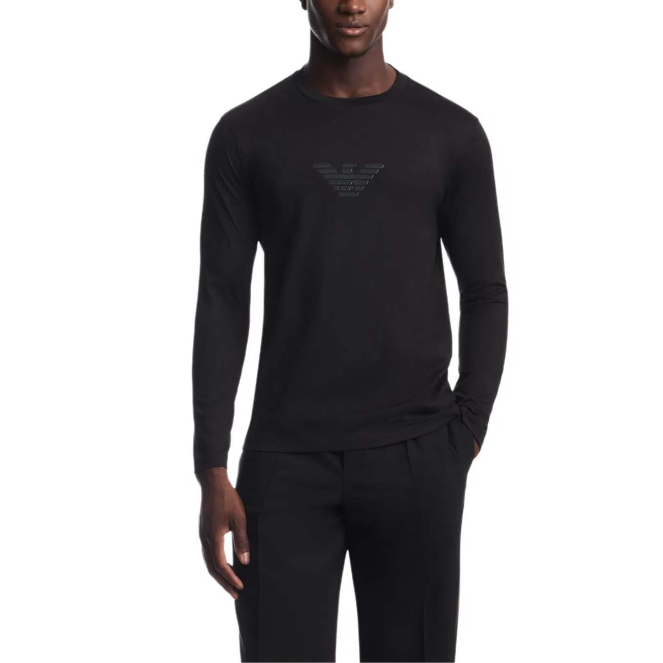 Мужская футболка с круглым вырезом Black Emporio Armani, Black — фото 4