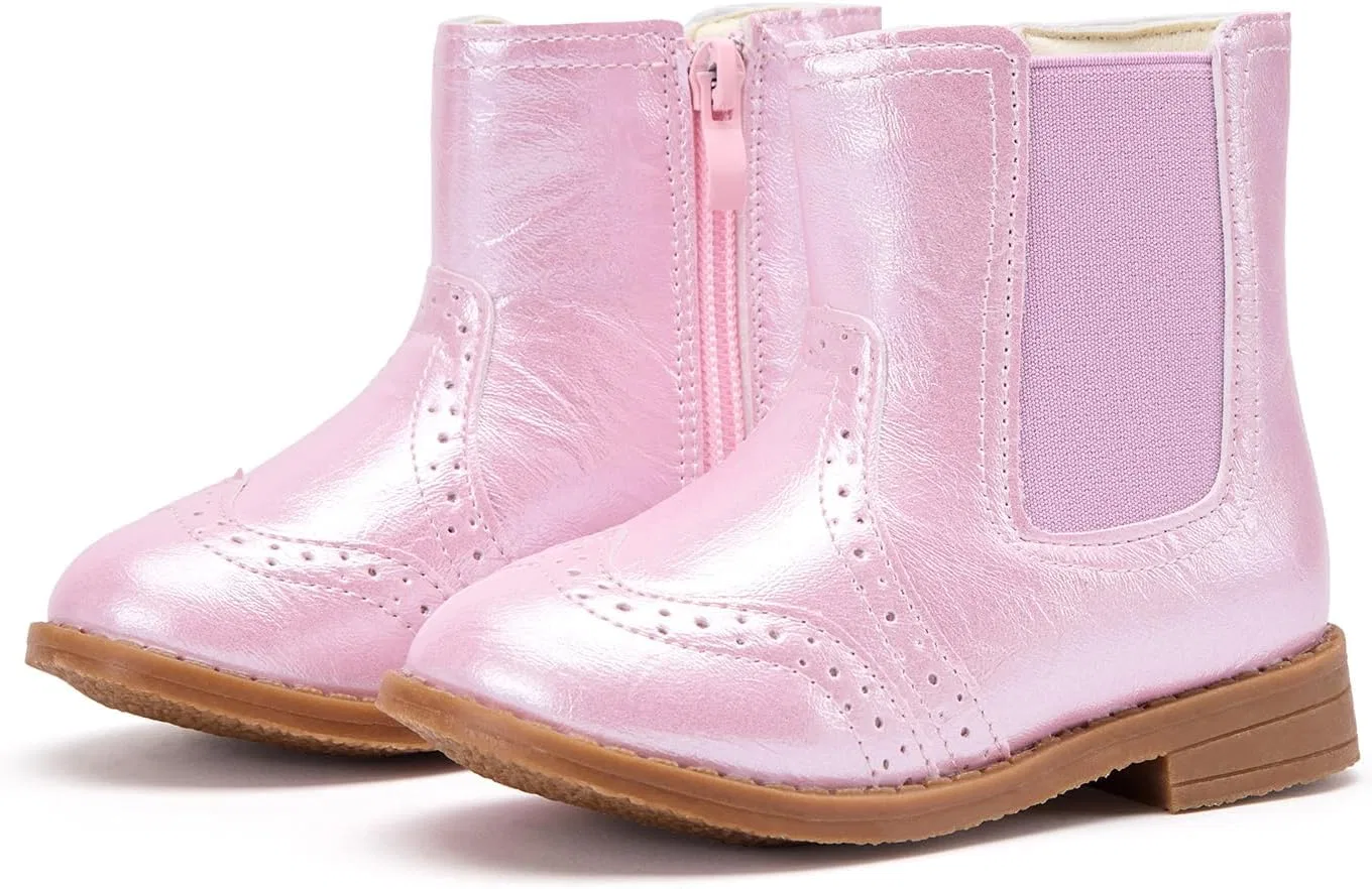 Детские ботинки для девочек с боковой молнией BMCiTYBM, Gittler Pink