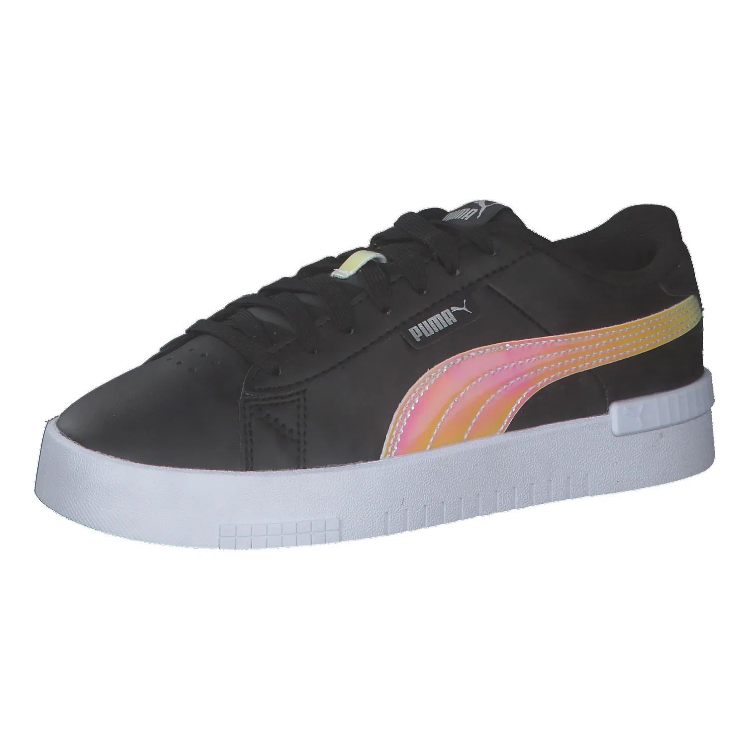 Детские кроссовки для девочек с голографическим принтом Jada Holo Jr Puma, Schwarz Silber