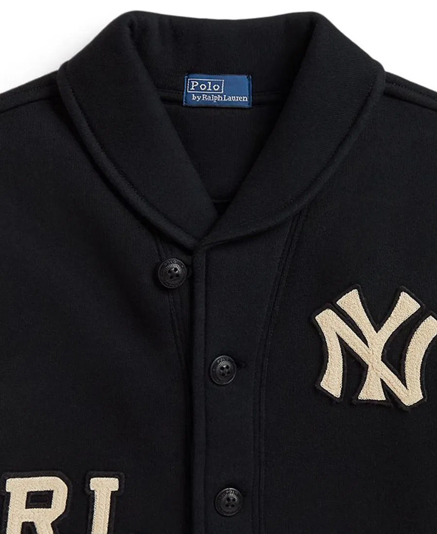 Детский кардиган с воротником-шалью "Нью-Йорк Янкиз" (размеры 2T-7) Polo Ralph Lauren, Polo Black — фото 3