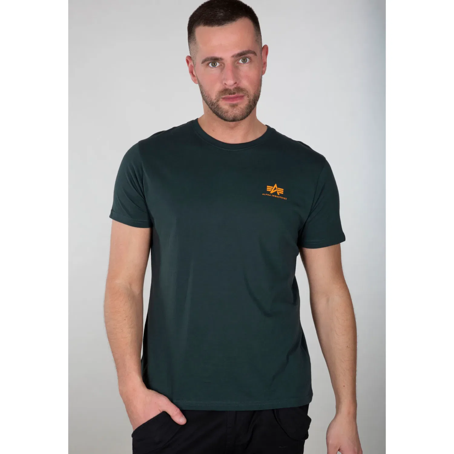 Детская футболка с логотипом Alpha Industries, Dark Petrol