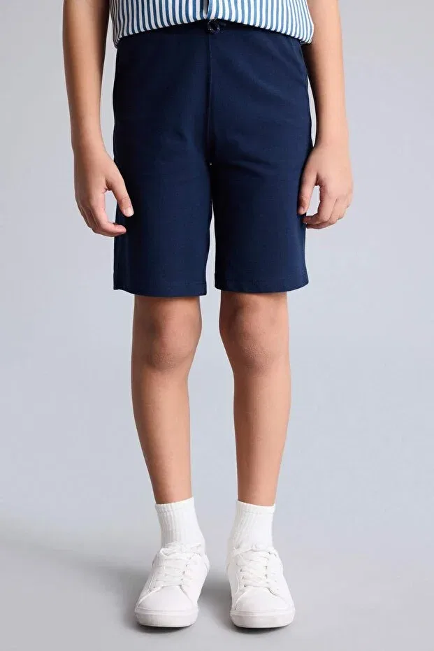 Детские шорты для мальчиков хлопковые Basic Defacto, Navy Blue-Nv135 — фото 4