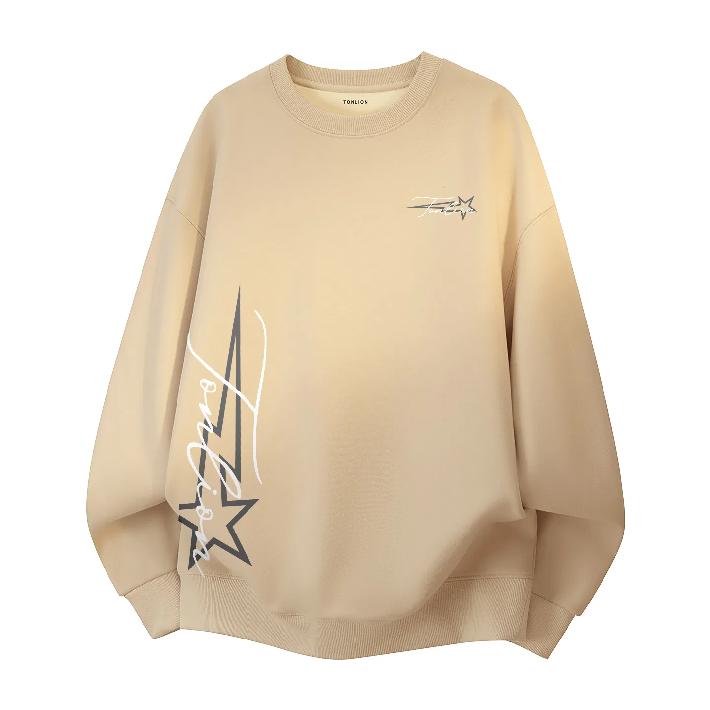 Детский свитшот с флисовой подкладкой Tonlion, Цвет Капучино Тb Star Signature Chest Label