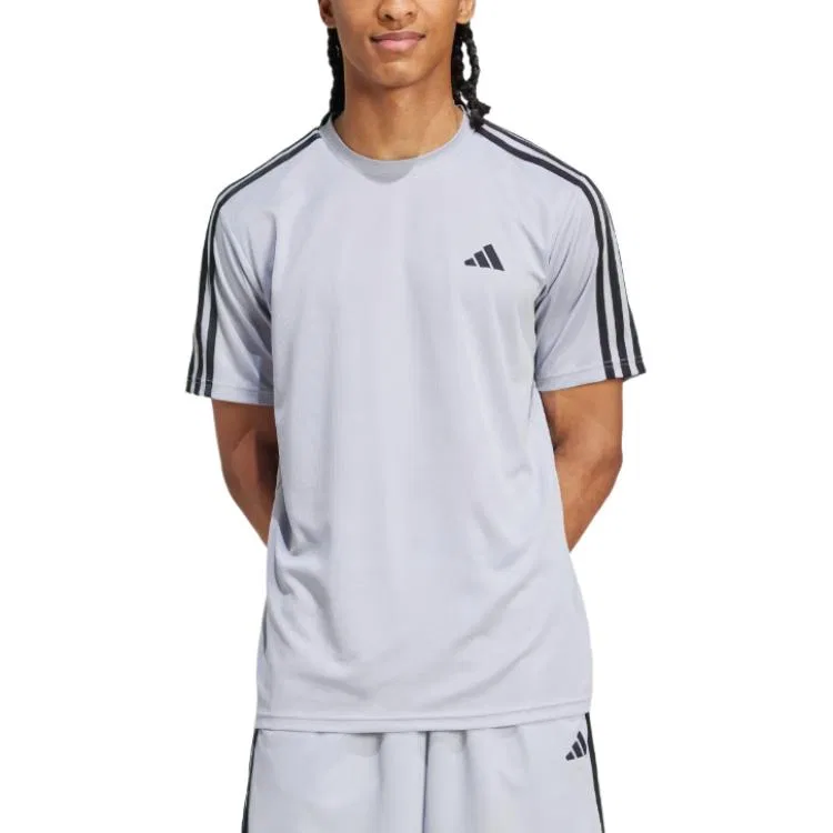 Мужская футболка с круглым вырезом Halo Silver Adidas, Halo Silver — фото 3