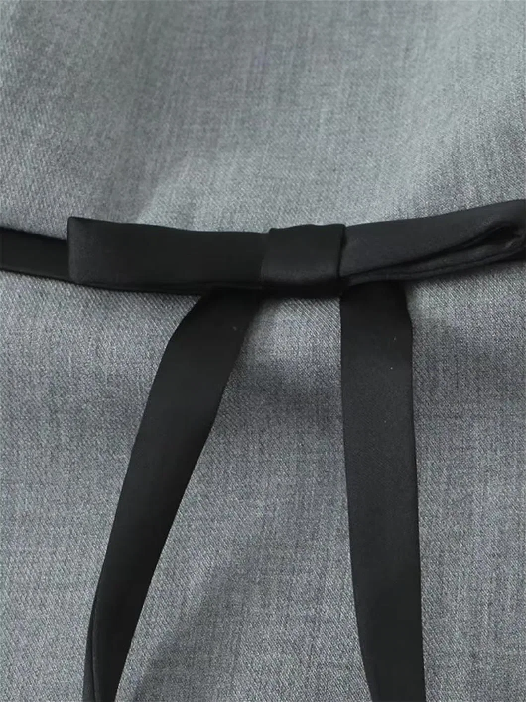 Женское мини-платье А-силуэта с поясом и бантом, Polyester, Pic Color — фото 2