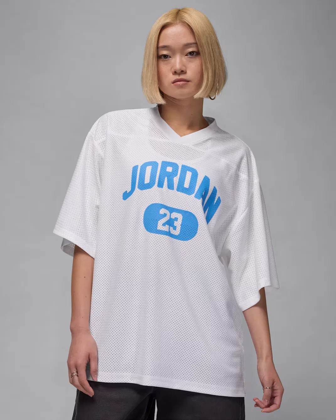 Женская сетчатая футболка Jordan Brooklyn, White/University Blue