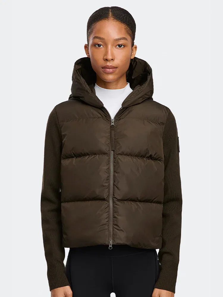 Жакет Hybrid Wide Quilt Knit Hoody CANADA GOOSE, Coffee Brown