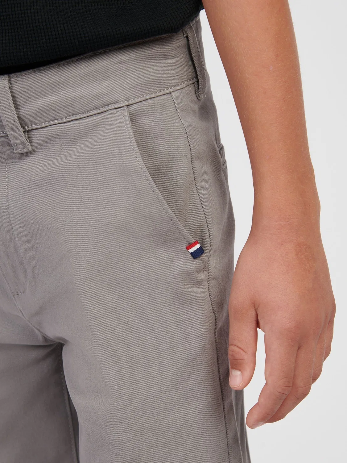 Шорты классические чинос, стрейч U.S. Polo Assn, серый — фото 4