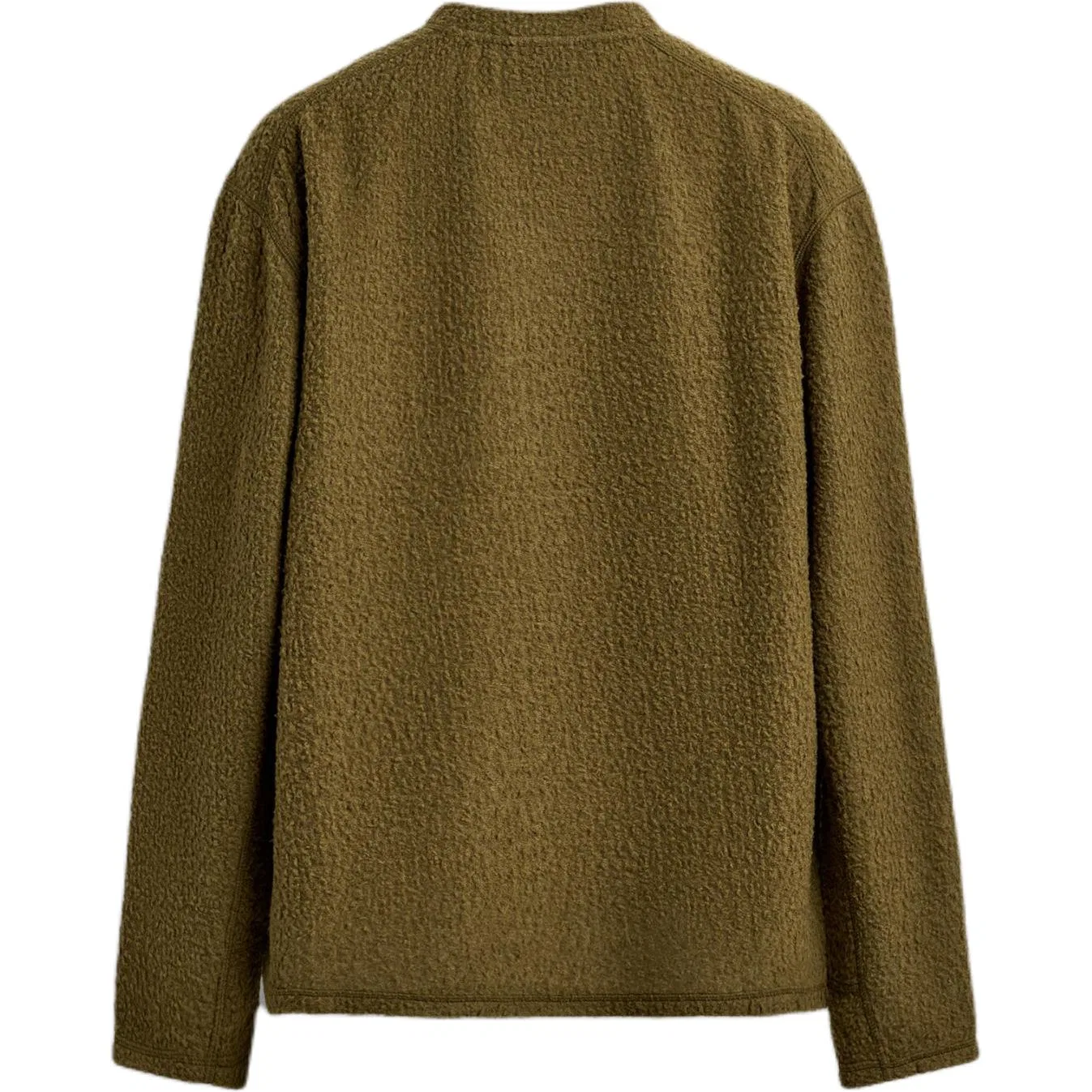 Мужской свитшот оливковый с круглым вырезом ZARA, Olive Green — фото 3