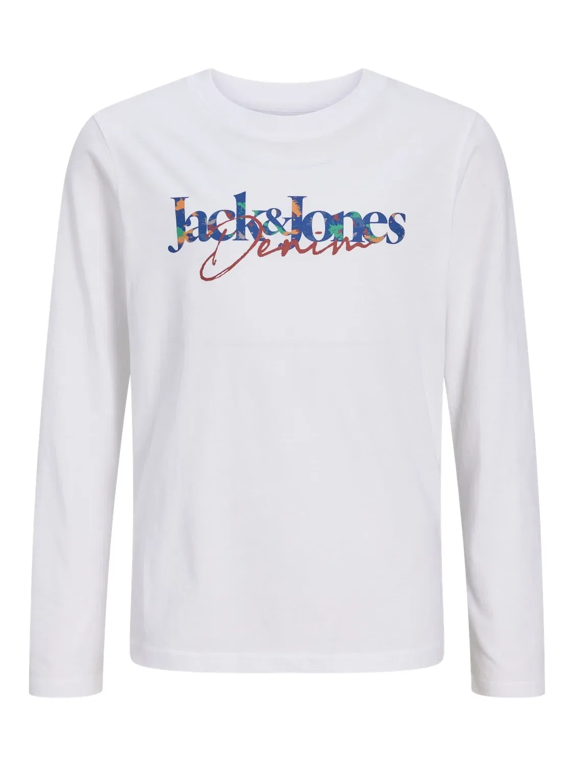 Лонгслив с принтом Jjtom Jack & Jones Junior, белый