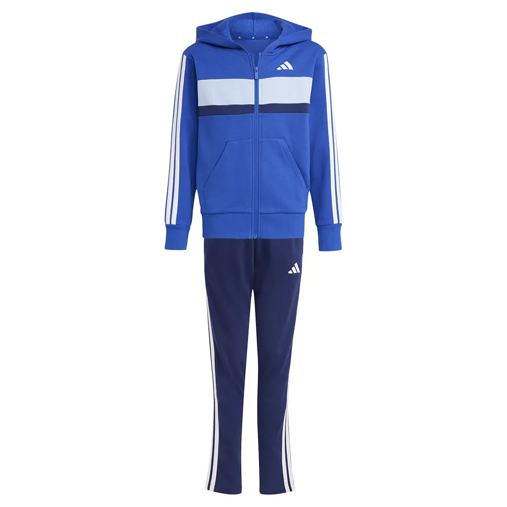 Детский спортивный костюм из футера с принтом Tiberio 3-Stripes Adidas, Blue — фото 3