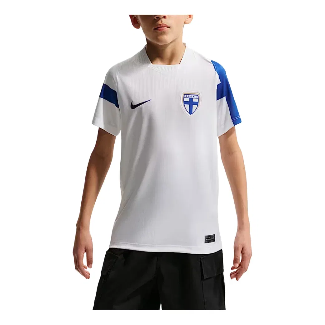 Детская футболка с коротким рукавом Nike Finland 2026 Stadium Away Dri-FIT Soccer Replica Jersey, белый