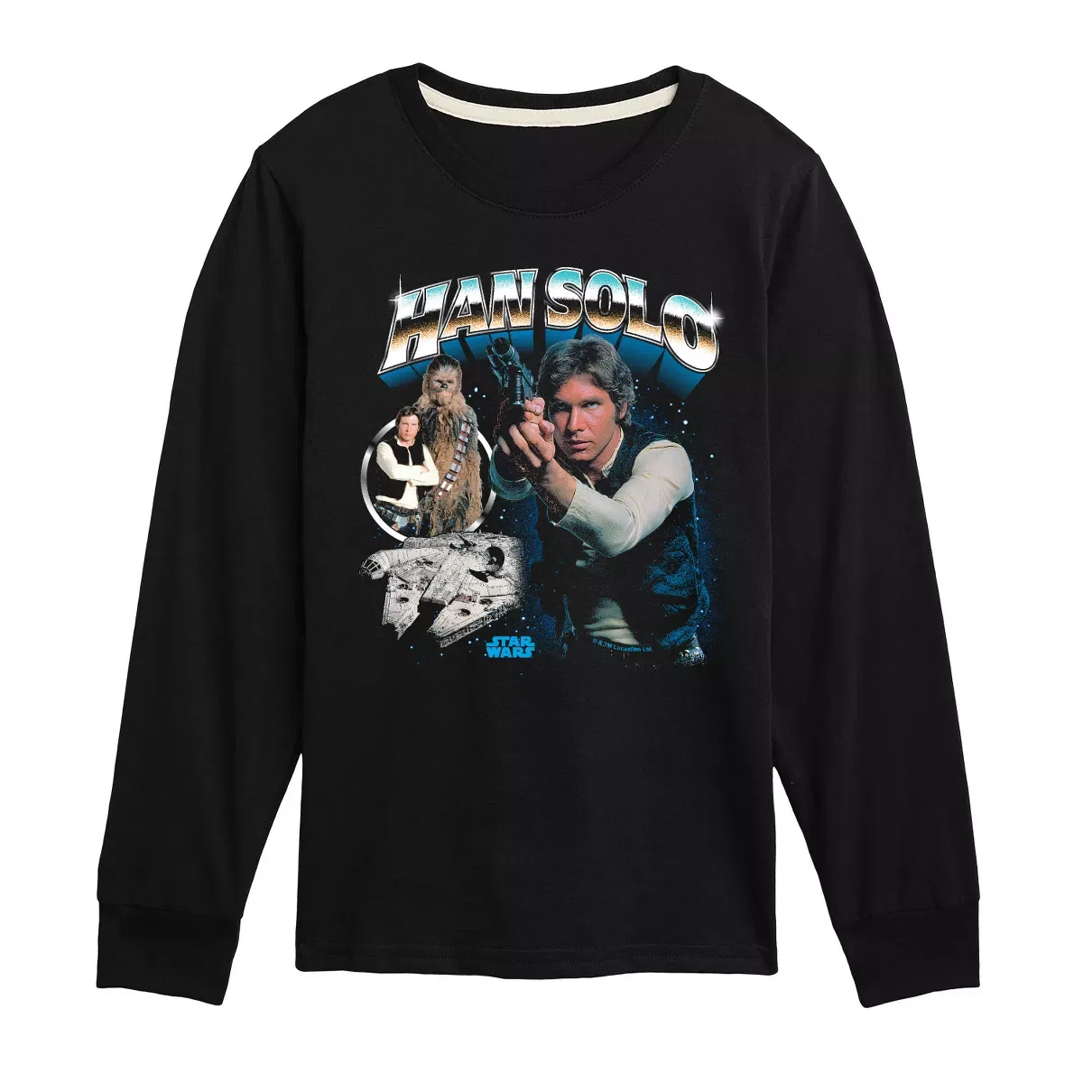 Детское лонгслив с длинным рукавом Han Collage Star Wars, Black