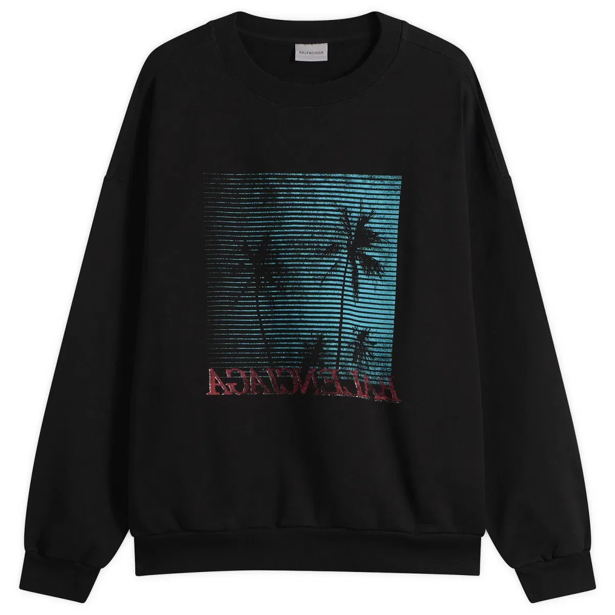Футболка с длинным рукавом Vintage medium fit crewneck Balenciaga, Black