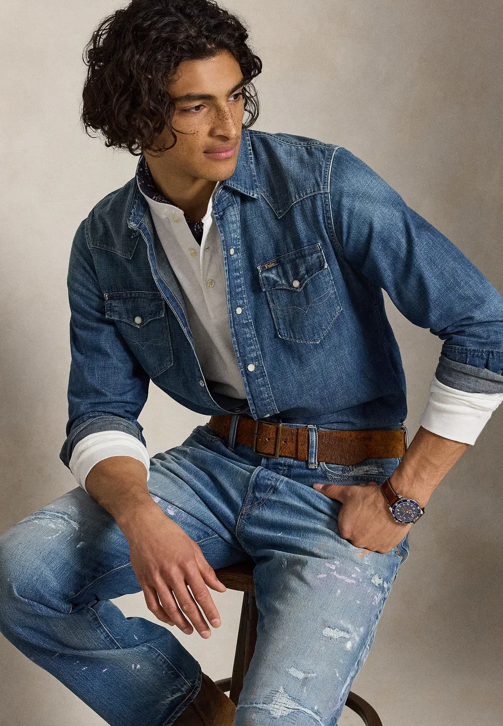 Классическая трикотажная рубашка-поло с длинными рукавами Polo Ralph Lauren, White — фото 4