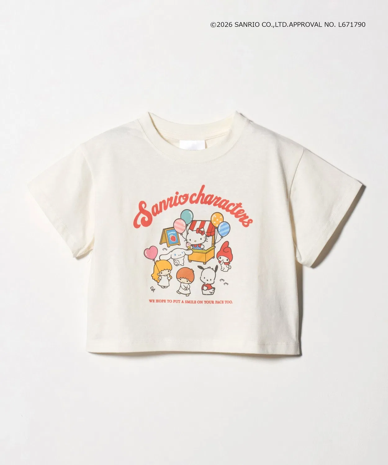 Детская футболка с принтом Sanrio Off White