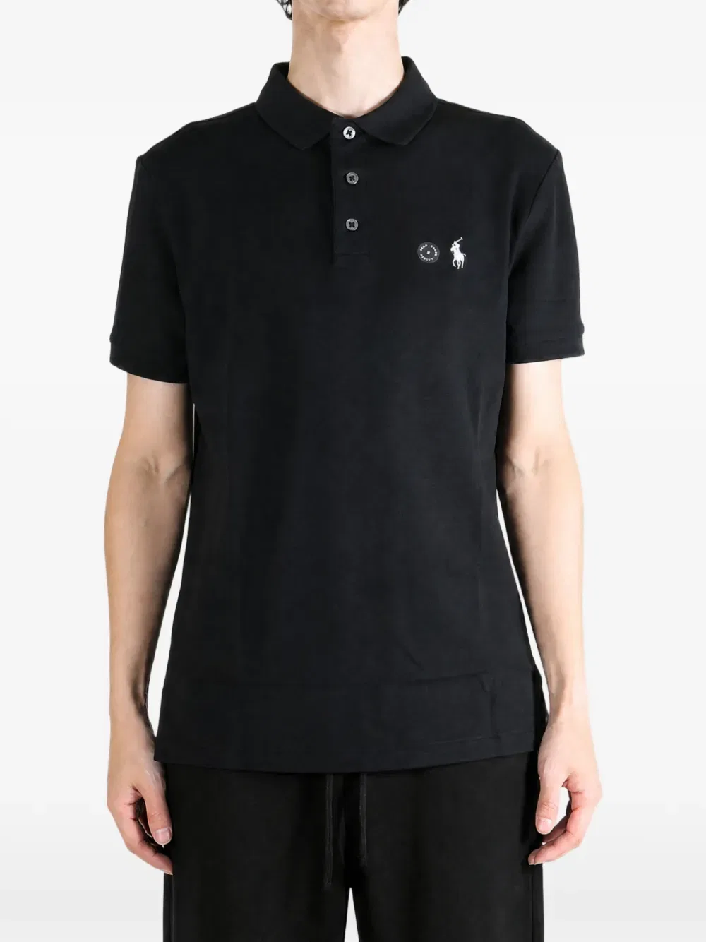 Футболка-поло с вышитым логотипом Polo Ralph Lauren, черный — фото 2