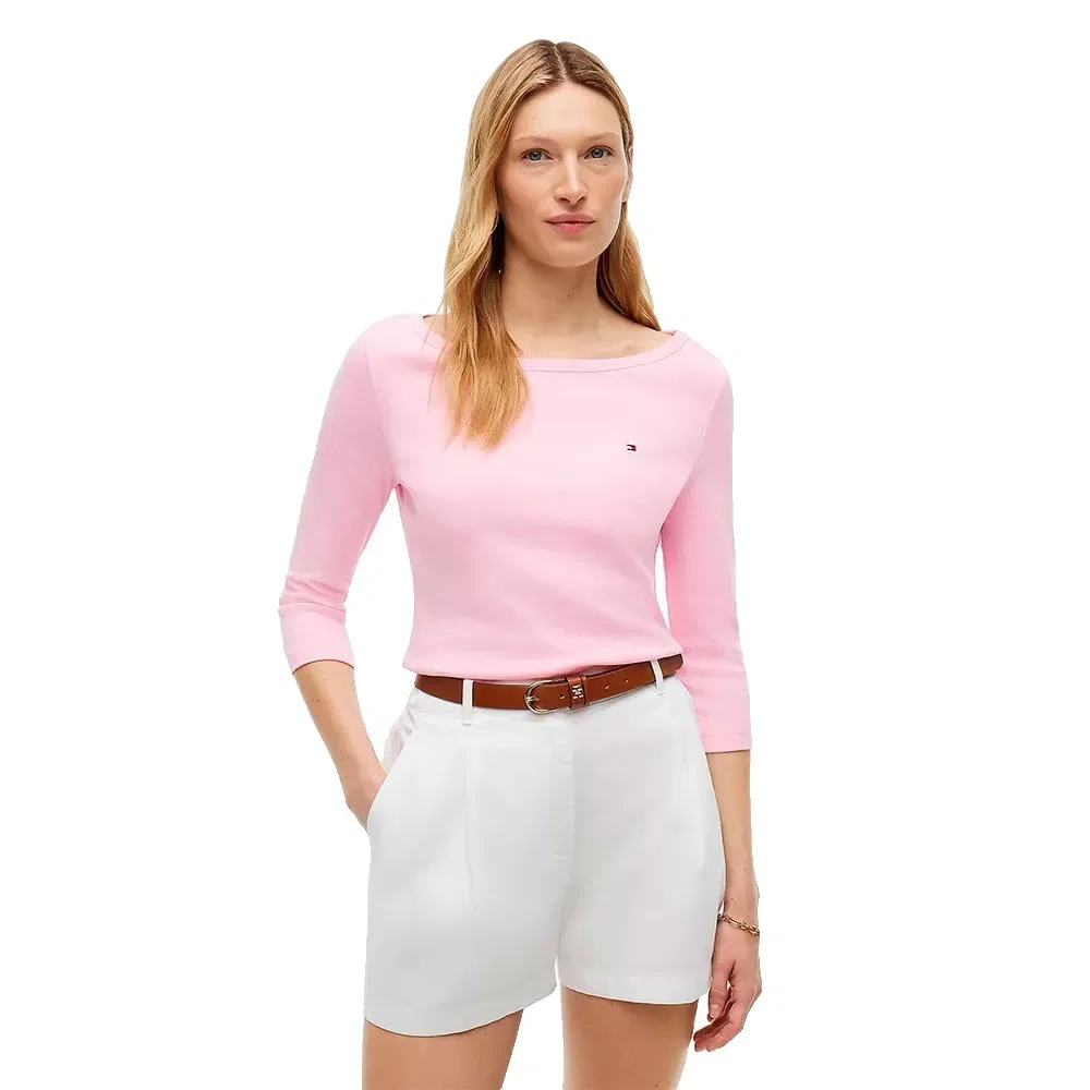 Женская футболка с рукавом три четверти Tommy hilfiger, Pink