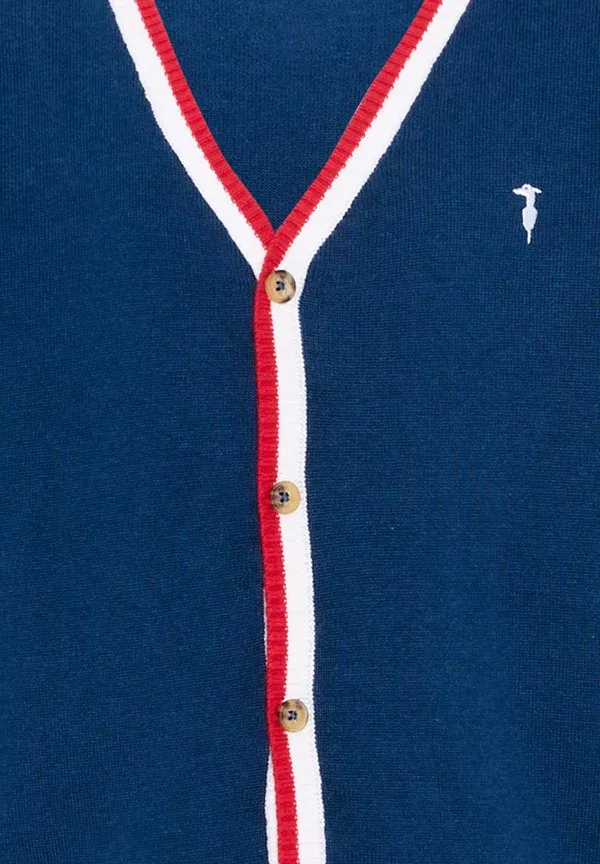 Кардиган из хлопка Cardigan Tru Trussardi Junior, синий — фото 3