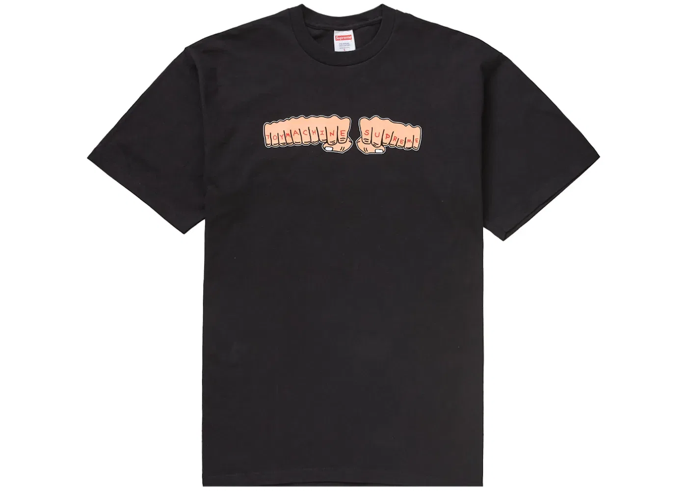 Мужская футболка с принтом Supreme Toy Machine Fist Tee, Black
