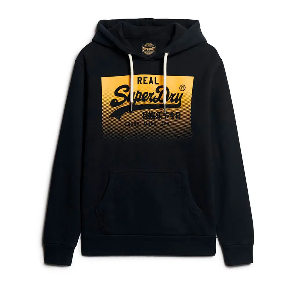 Худи Gradient Superdry Vintage Box, черный — фото 3