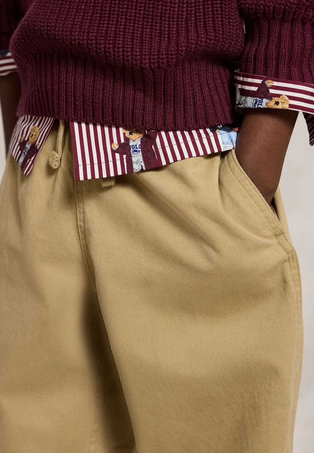 Брюки из хлопковой саржи большого размера, размер 2-6 лет Polo Ralph Lauren, Camel — фото 4