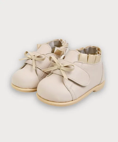 Детские туфли с бантом и рюшей Ivory Melody Shoes moimoln, Ivory