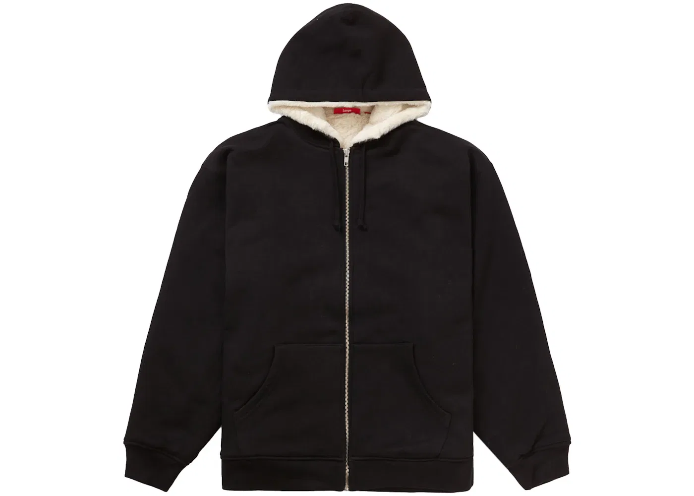 Мужской свитшот с капюшоном и искусственным мехом Supreme, Black — фото 3