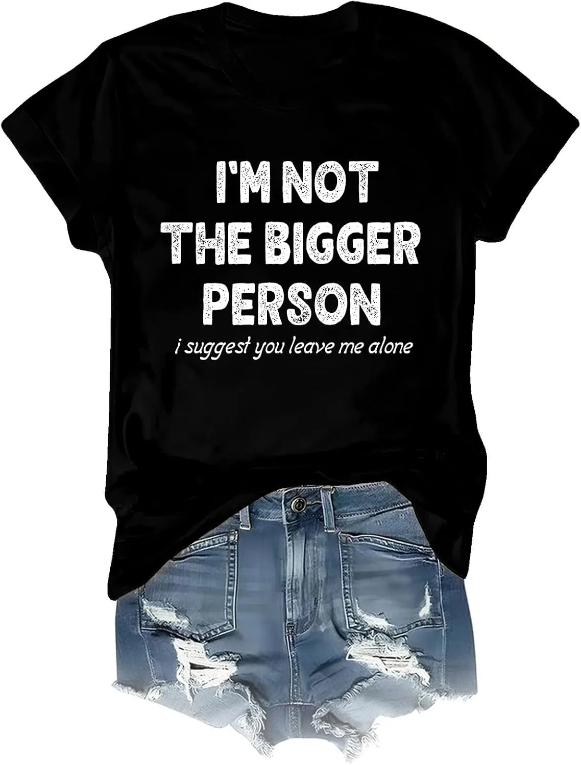 Мужская футболка с принтом Im Not The Bigger Person Regular Fit, Black