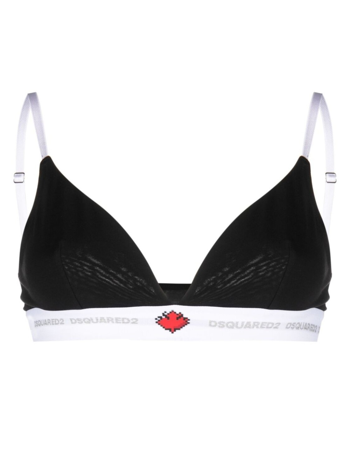 

Dsquared2 бюстгальтер с логотипом и принтом Leaf, черный