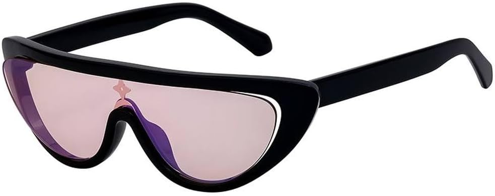 

Цельные солнцезащитные очки «кошачий глаз» для вечеринок, роскошные винтажные очки-щитки с раздельным оправой в стиле панк, модные очки для женщин LVTFCO, C3lightbrown