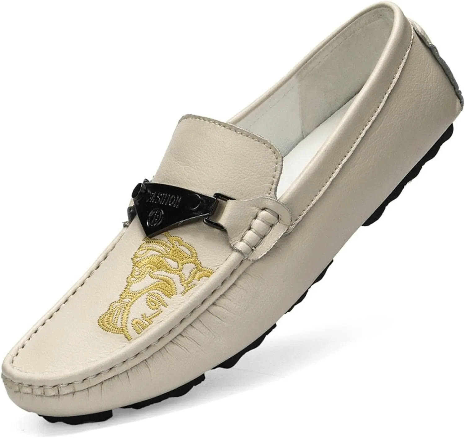 Лоферы мужские повседневные мокасины Beige Abborora